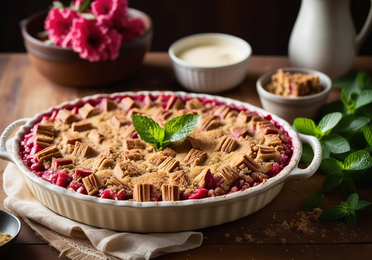 Sweet Rhubarb Casserole