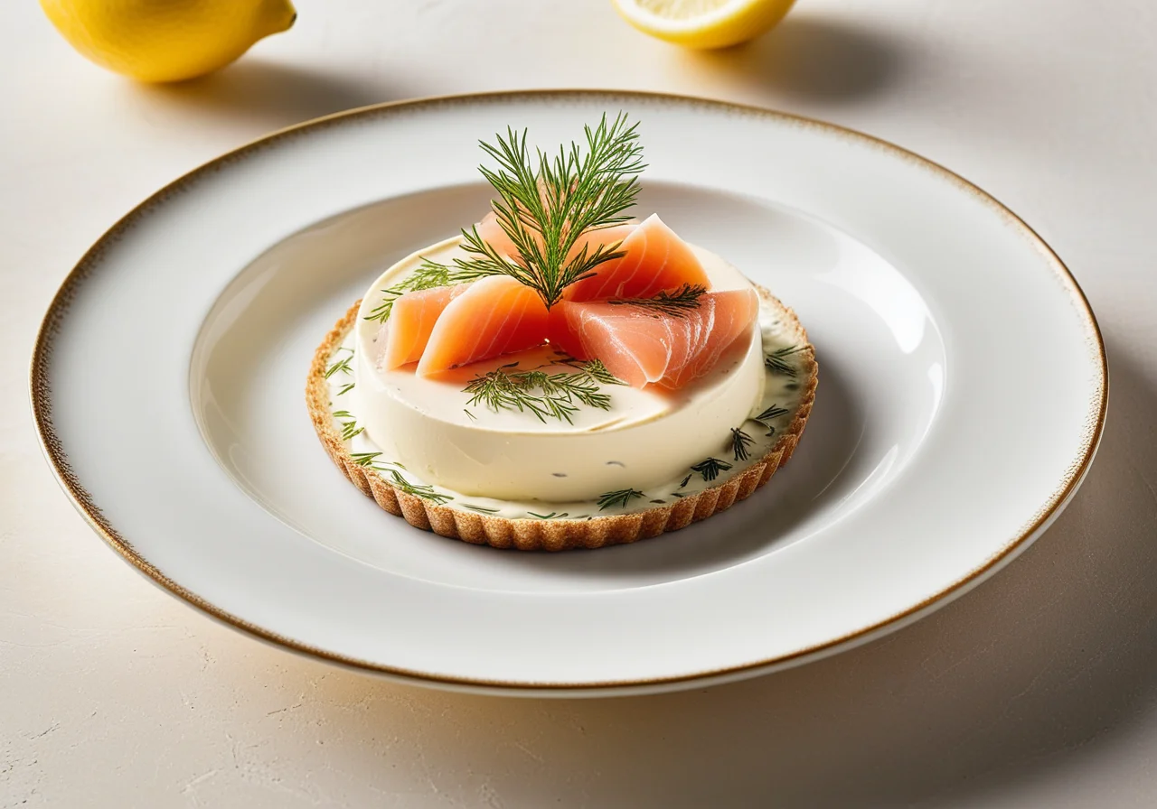 Cream cheese pâté with smoked salmon and dill