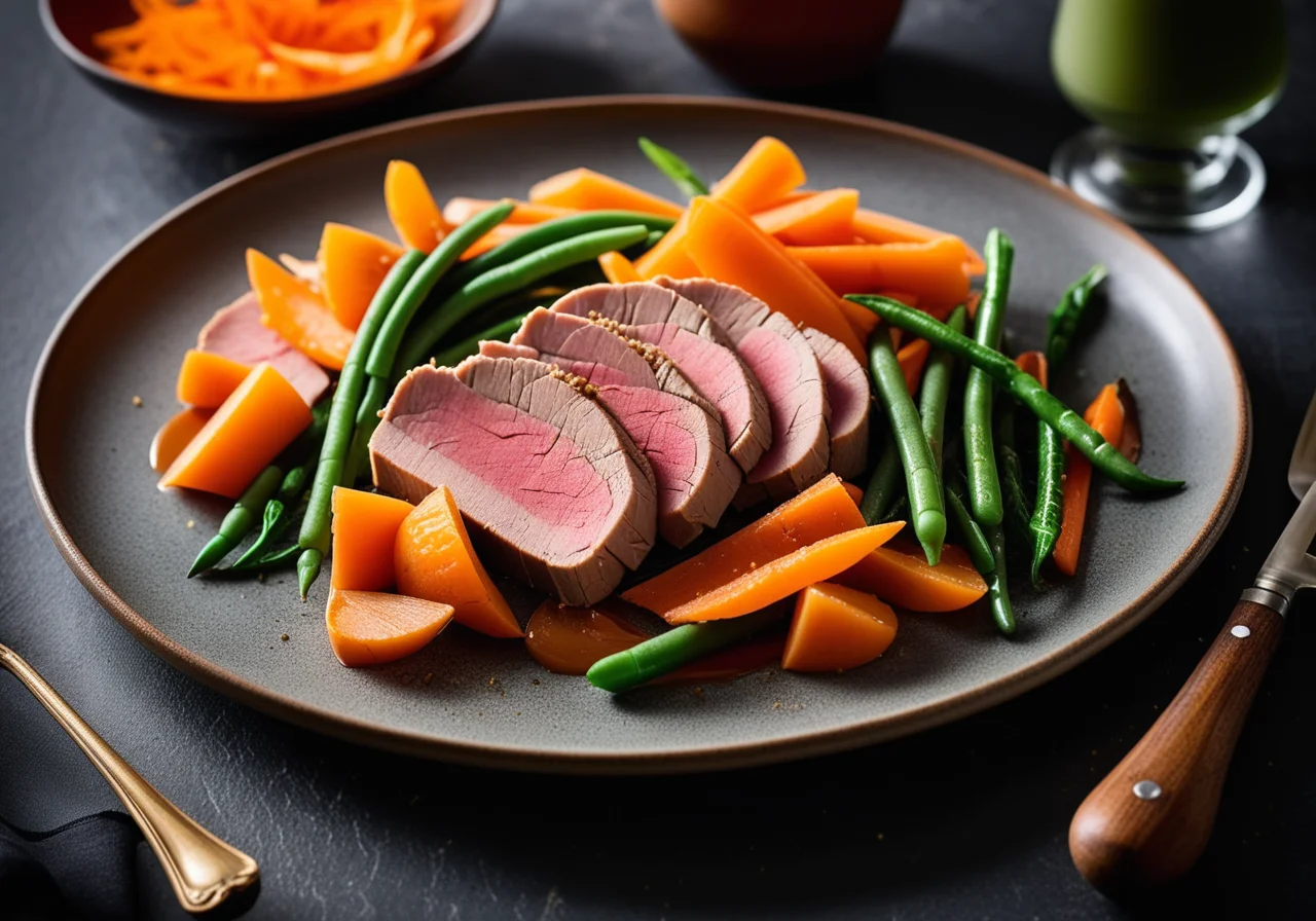 Poached Veal Fillet with Vegetables