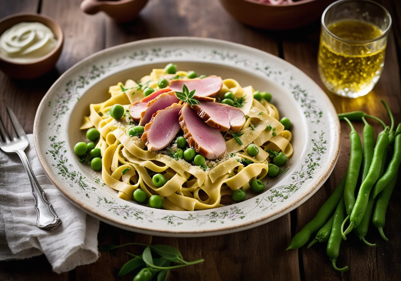 Tagliatelle with Sugar Snap Peas