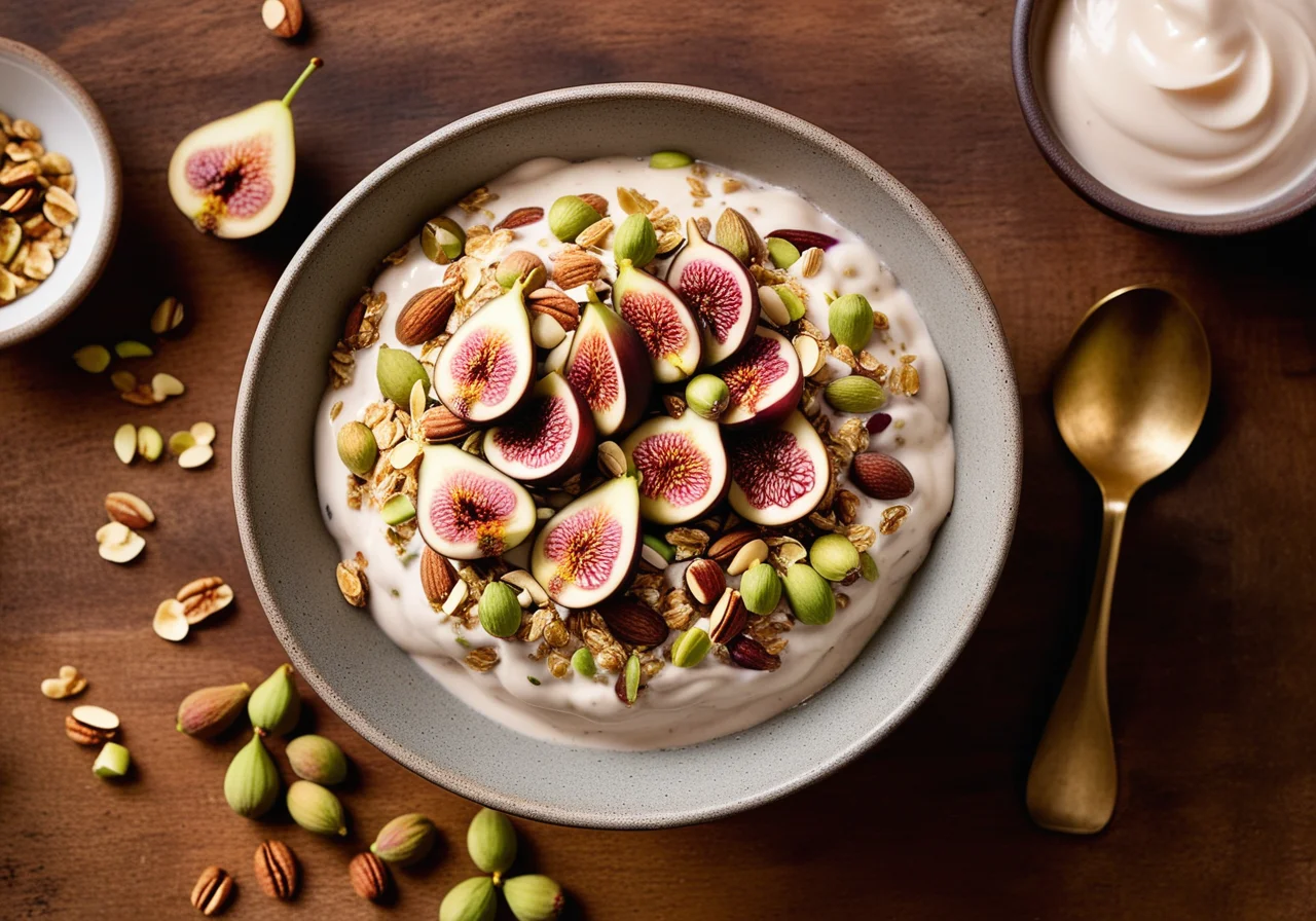 Birchermuesli with Figs and Pistachios