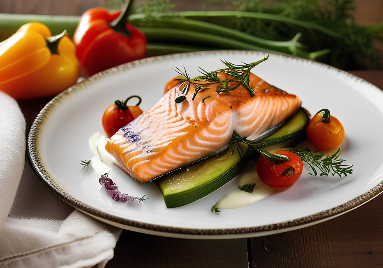 Norwegian Salmon on Vegetables