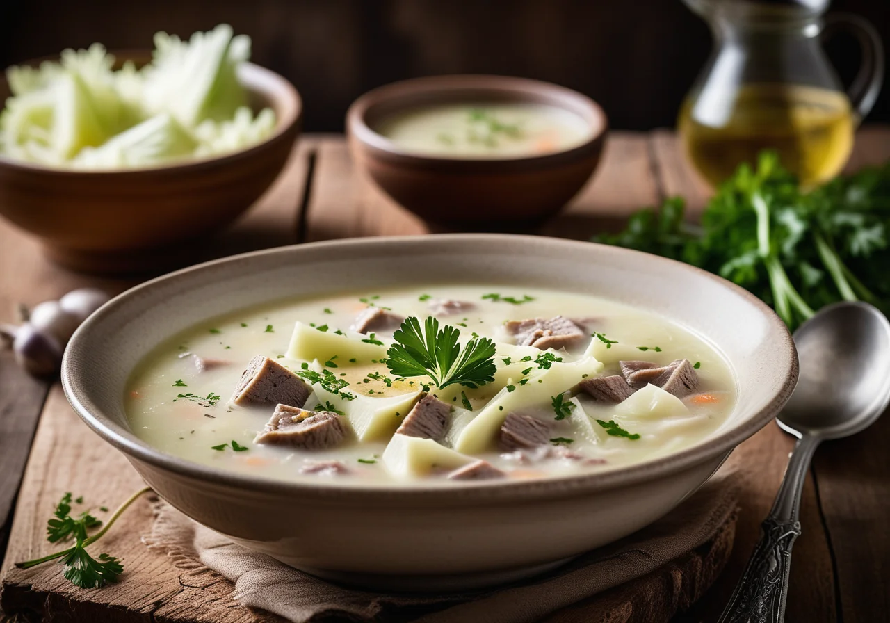 Cabbage Soup with Smoked Herring
