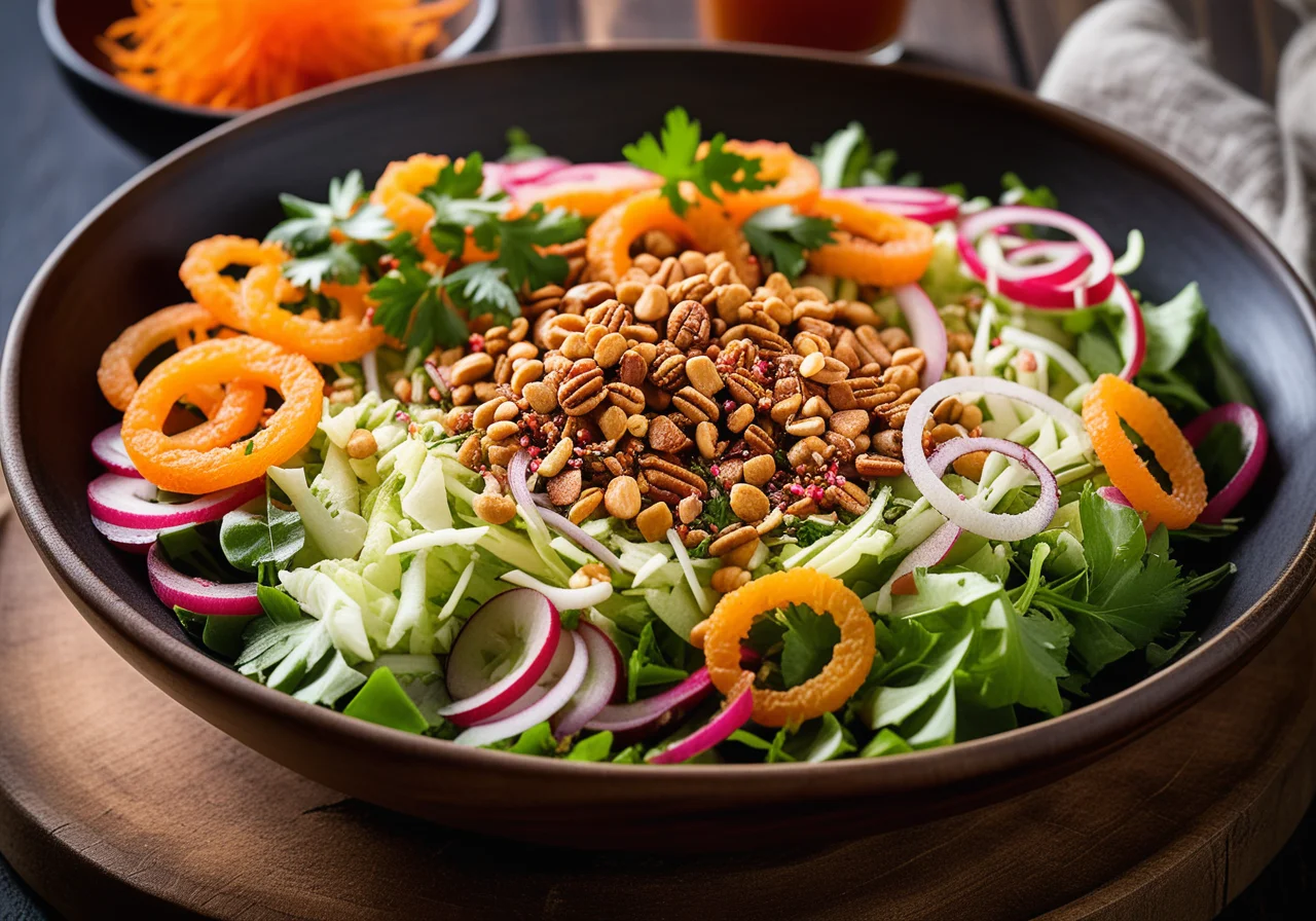 Raw Vegetable Salad with Nuts