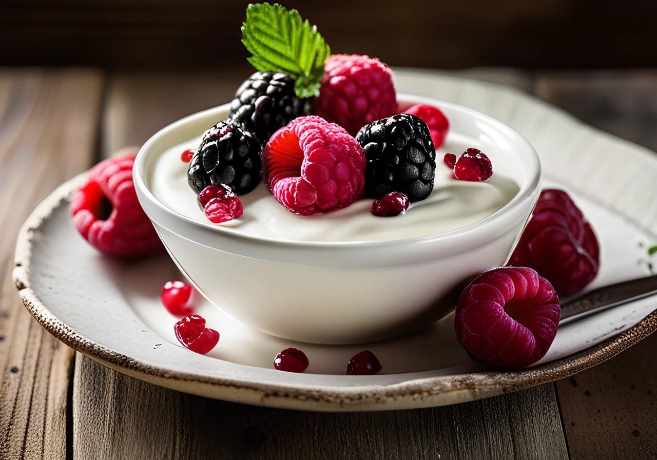 Creamy Yogurt with Berries