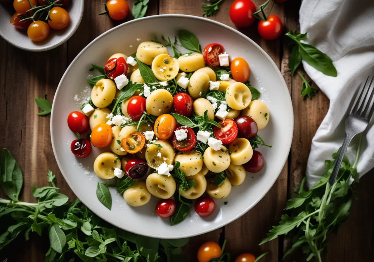 Basilic Gnocchi with Tomatoes
