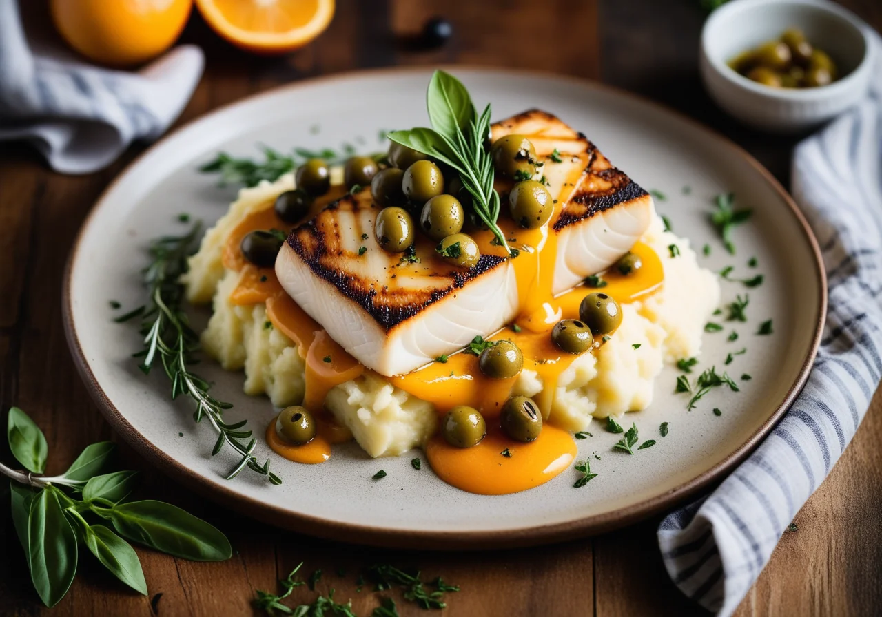 Halibut with Potato Mash