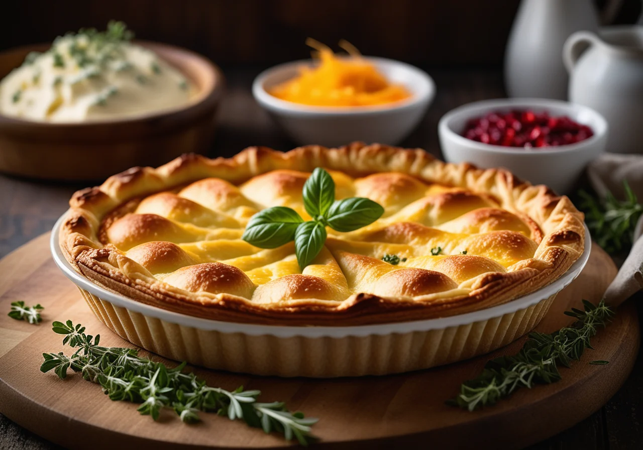 Spicy Cheese Filo Tart