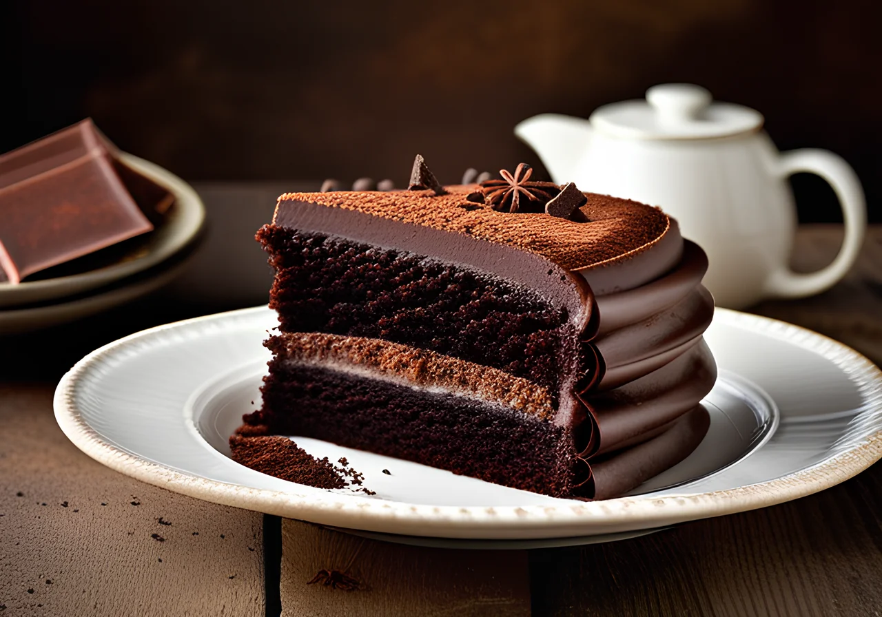 Chocolate Cake with Chocolate Cream