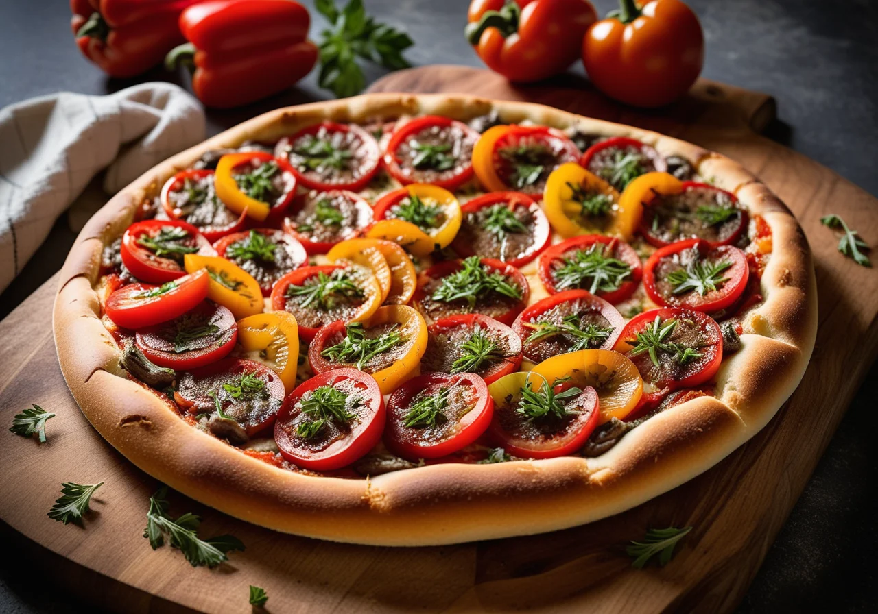 Sardine and Tomato Pizza