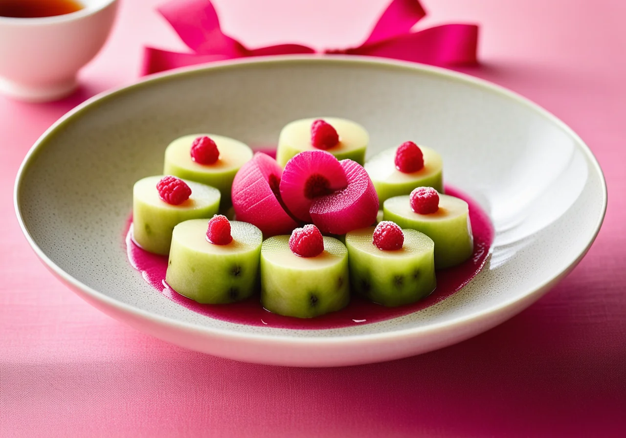 Sweet Sushi with Kiwi and Rhubarb