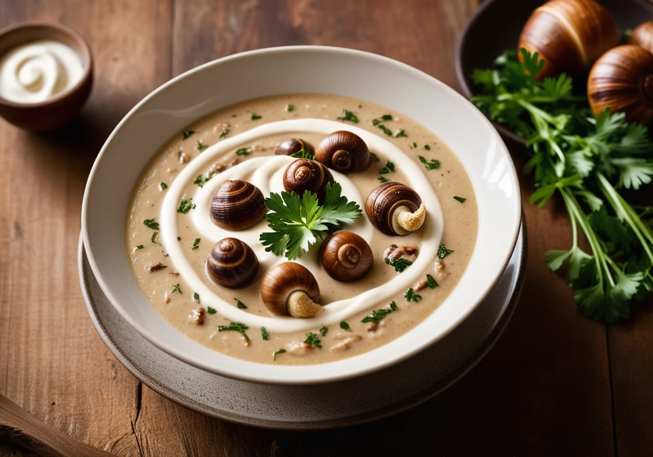 Creamy Snail Soup in Badischer Style