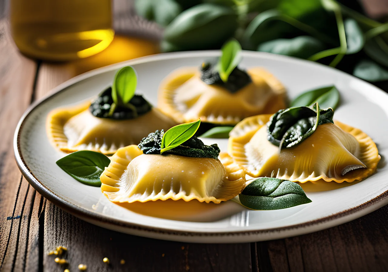 Spinach and Goat Cheese Ravioli