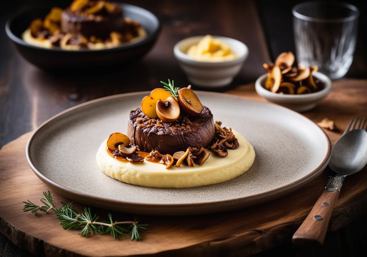 Venison with Mashed Parsnips