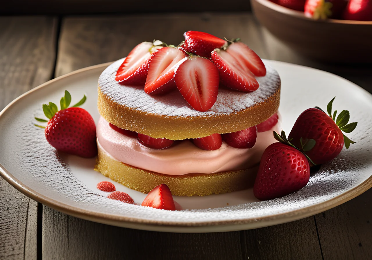 Strawberry Slices in Swiss Style