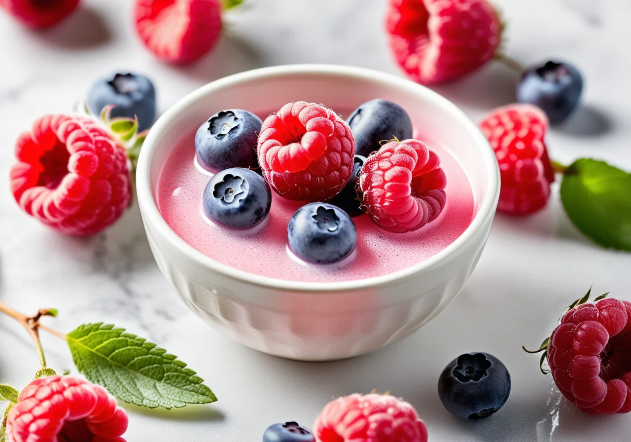 Berry Ice Cream with Rose Water