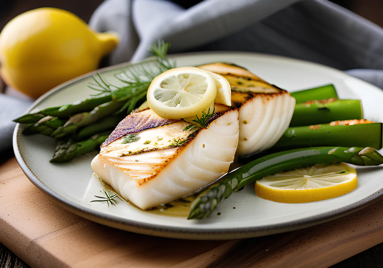Grilled Halibut Wrapped in Foil