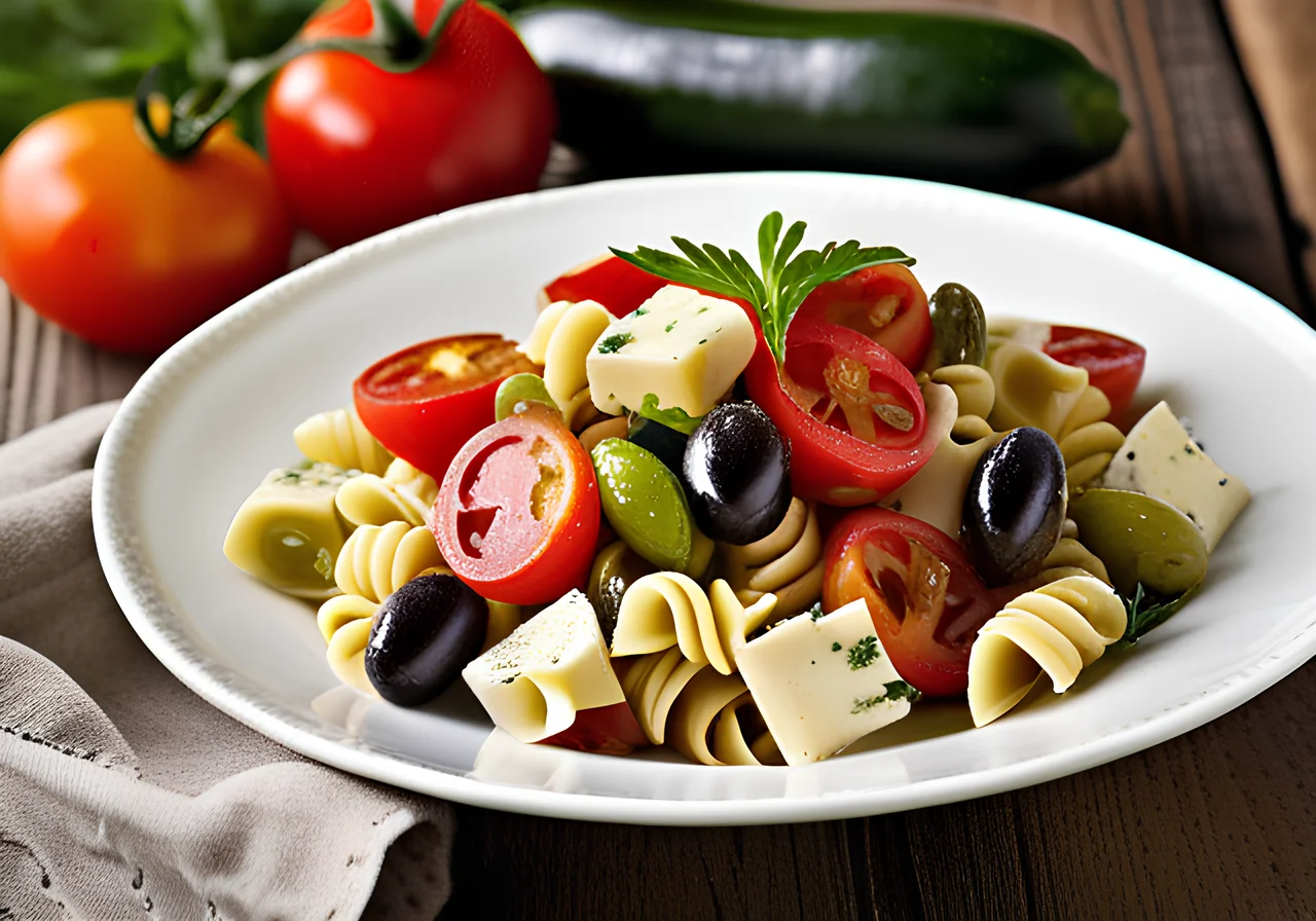 Vegetable Pasta Salad with Feta