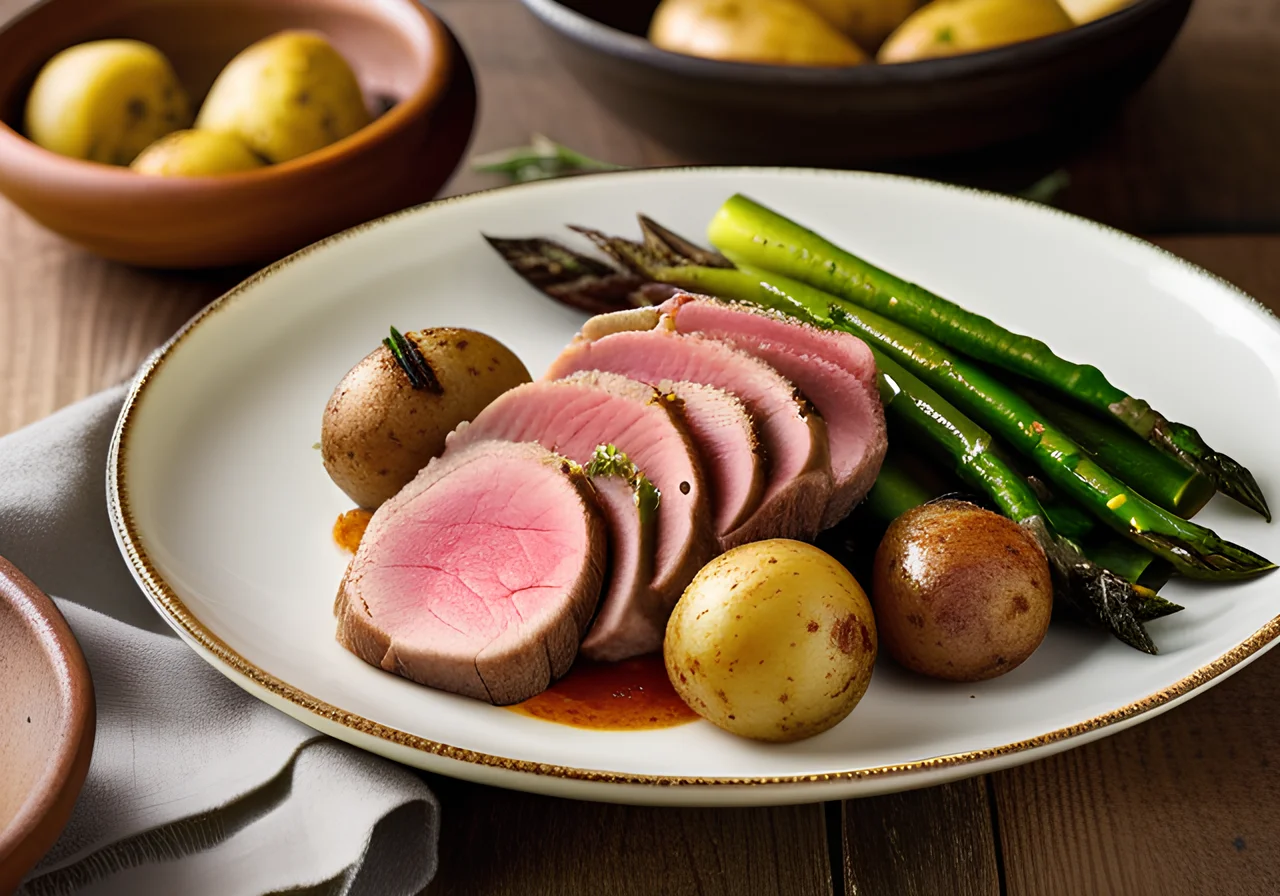 Marinated Lamb Fillet with Garlic