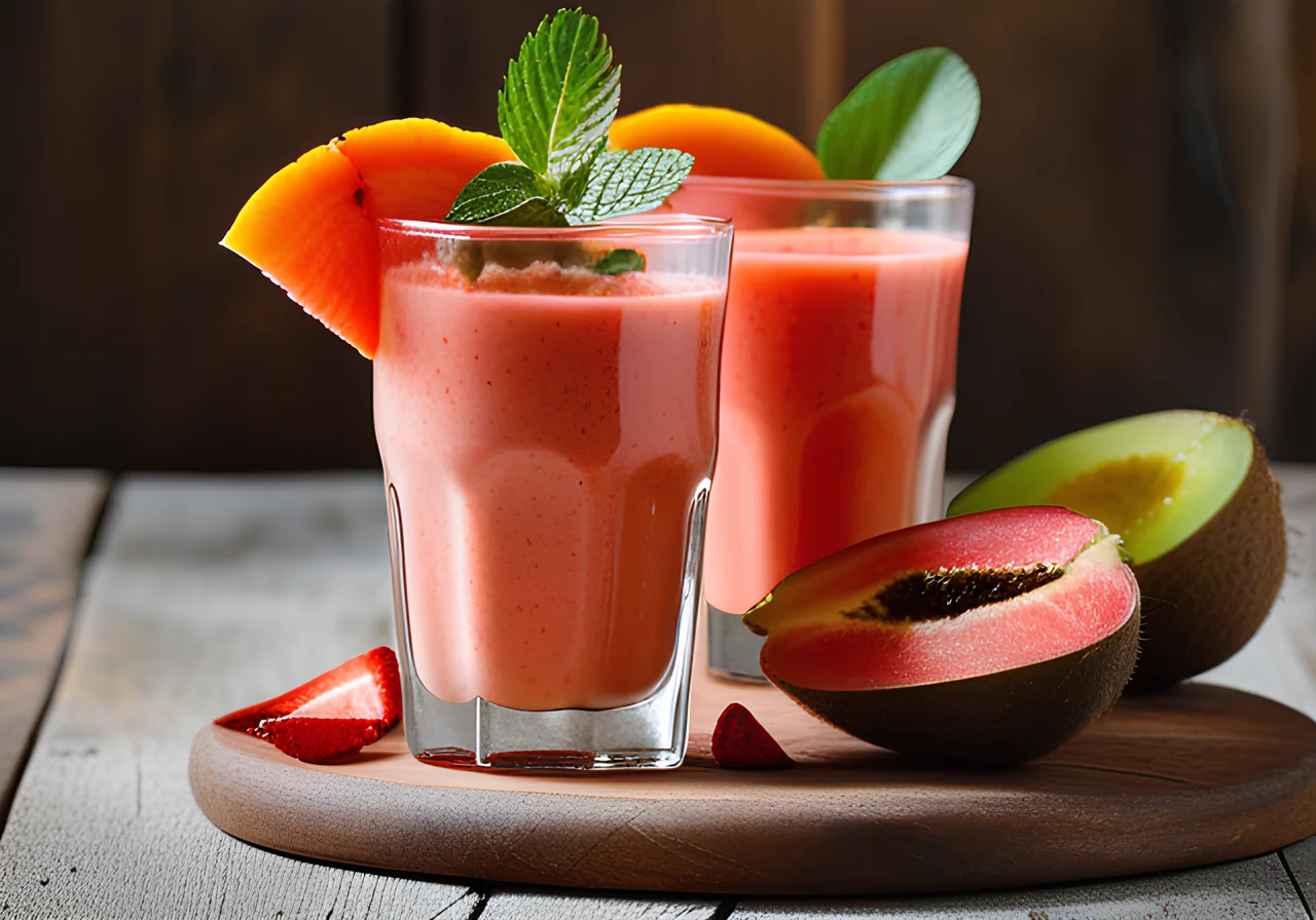 Strawberry-Papaya Drink