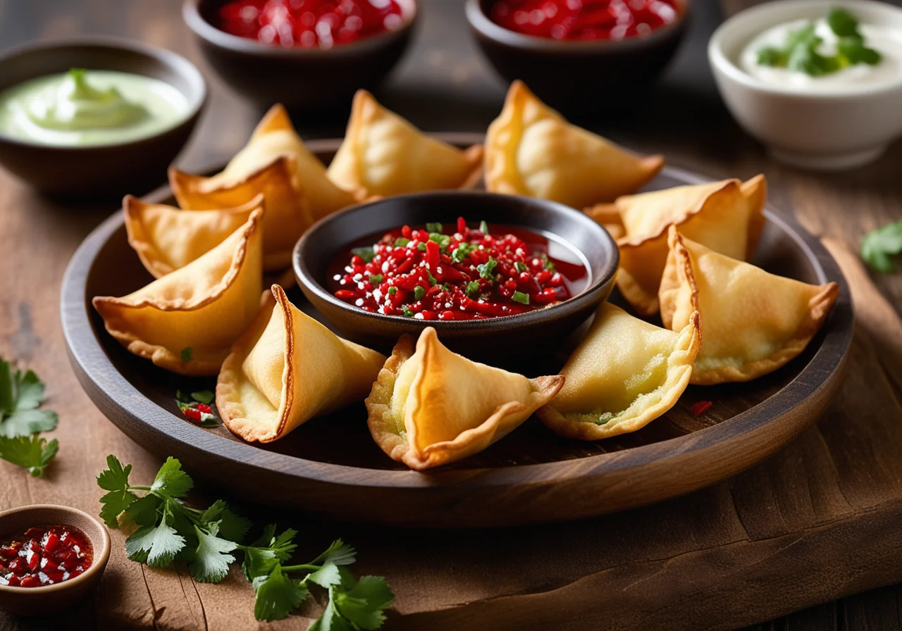 Fried Wontons with Potato Filling