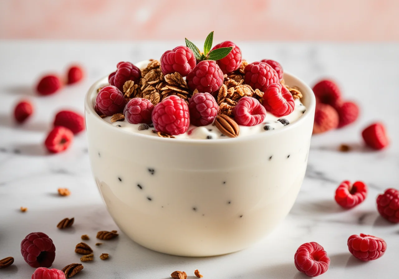 Frozen Yogurt with Chia Seeds and Goji Berries