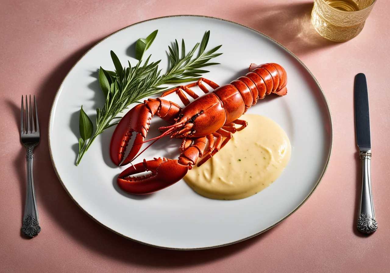 Lobster in Butter Lemon Sauce with Tarragon