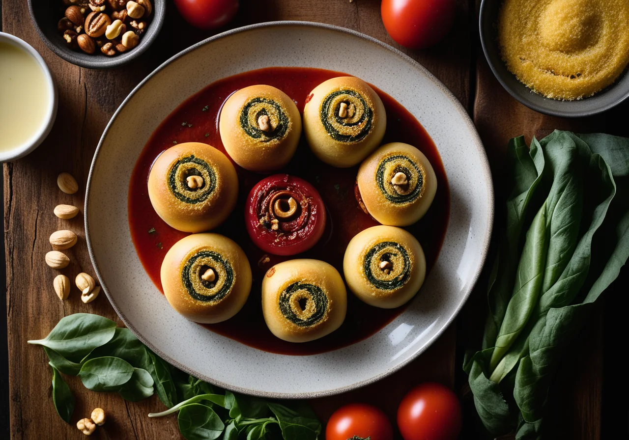 Semolina Swiss Chard Rolls