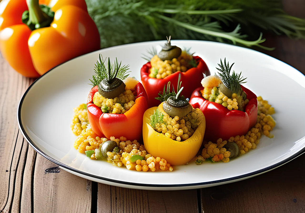Vegetables with Spicy Couscous Filling