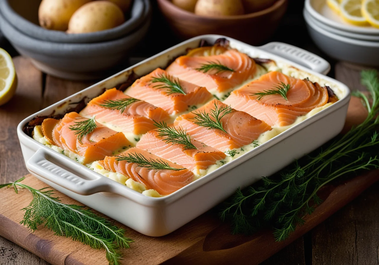 Potato Wild Salmon Gratin