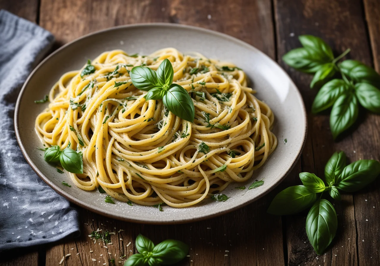 Pasta with Herb Sauce