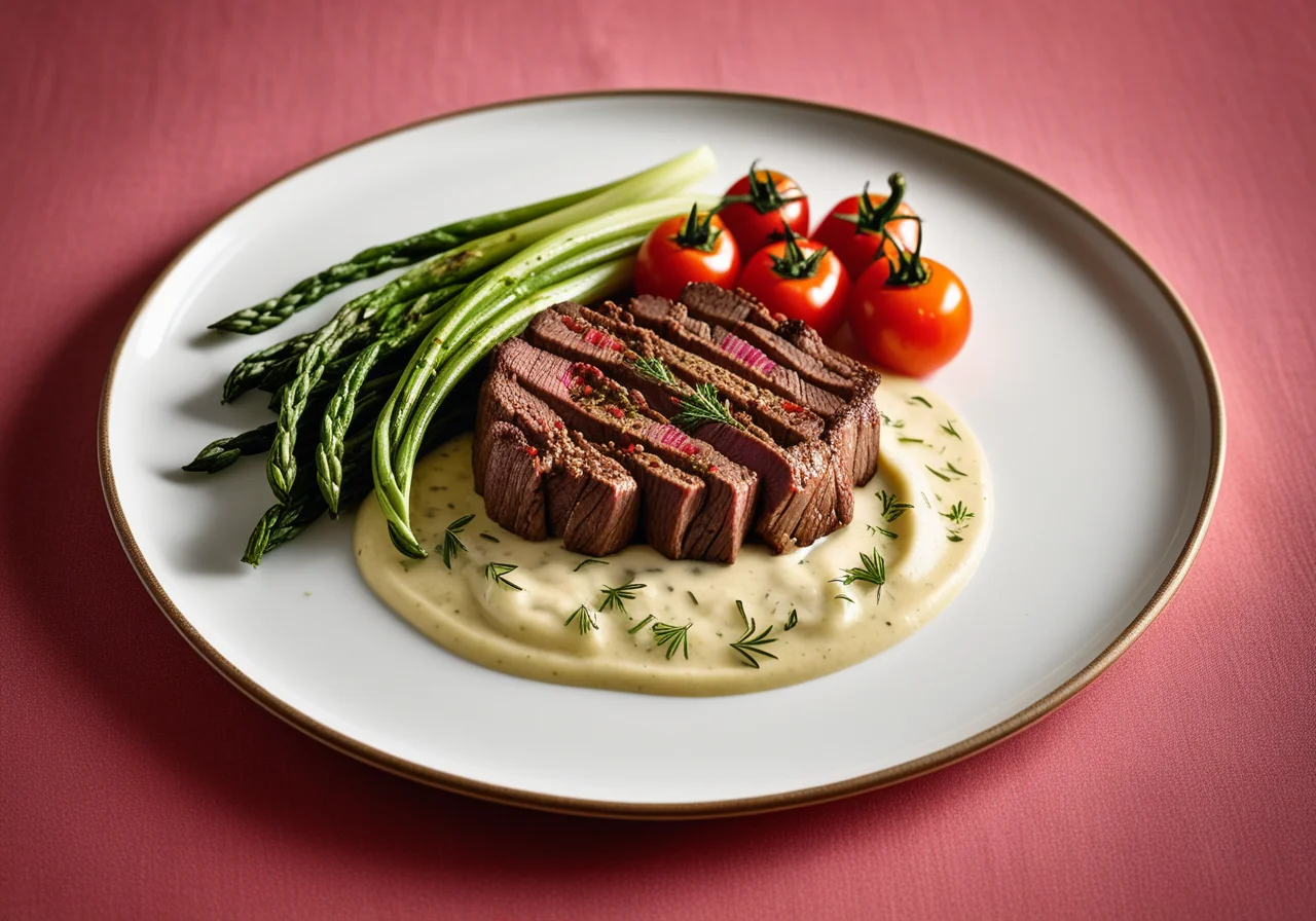 Pepper Steak with Creamy Fennel