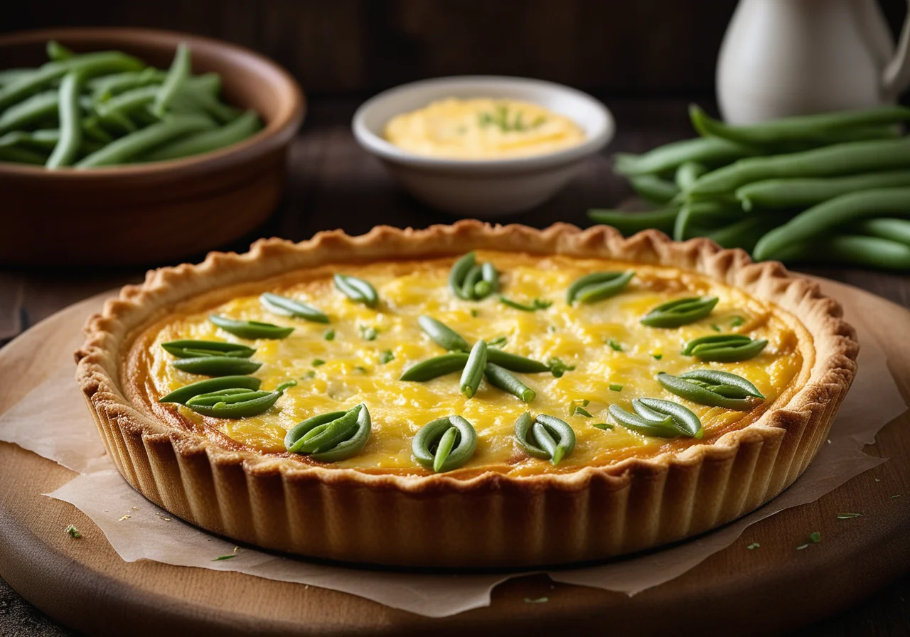 Quiche with Flat Green Beans