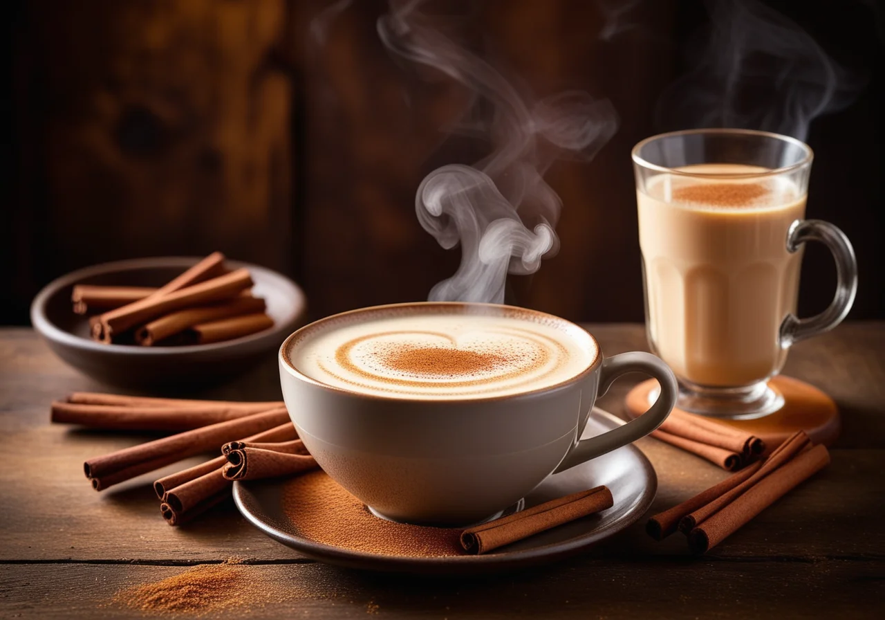 Hot Cinnamon Milk with Rum