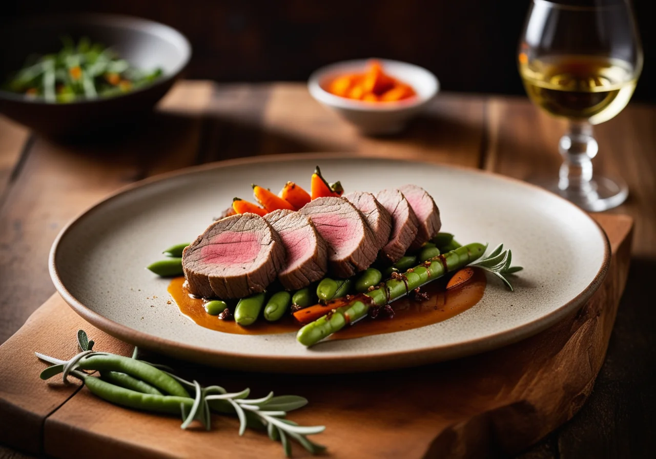 Lamb Loin with Sage and Vermouth