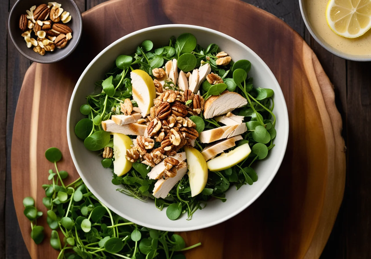 Salad with Chicken, Watercress and Nuts