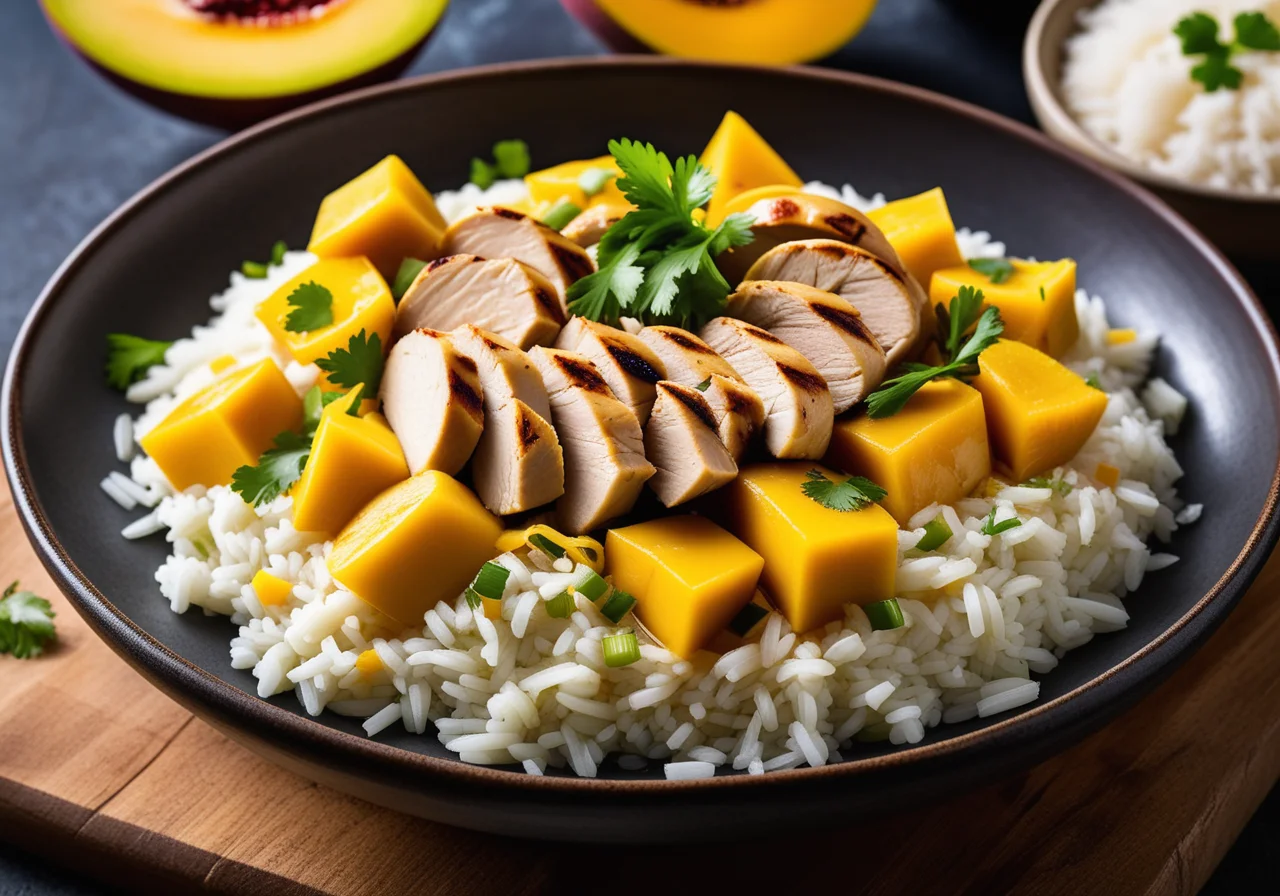 Mango-Leek Curry with Rice