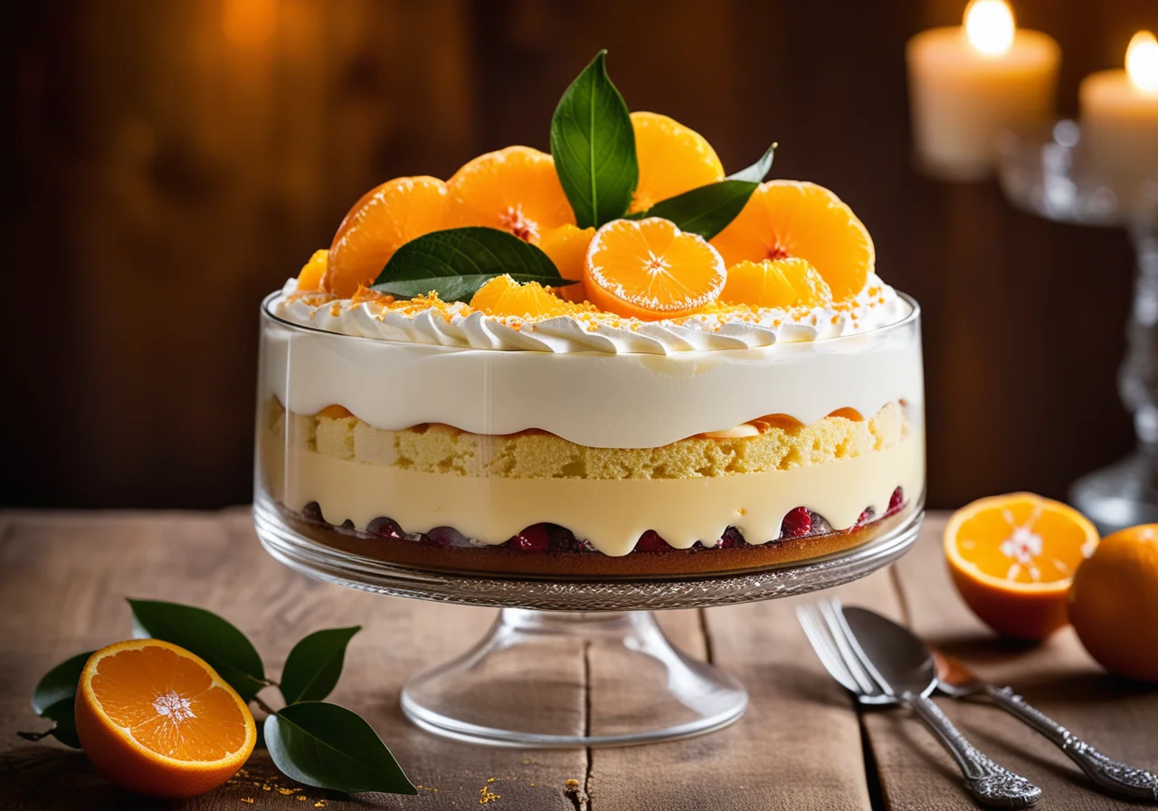 Trifle with Cream and Mandarin Cream