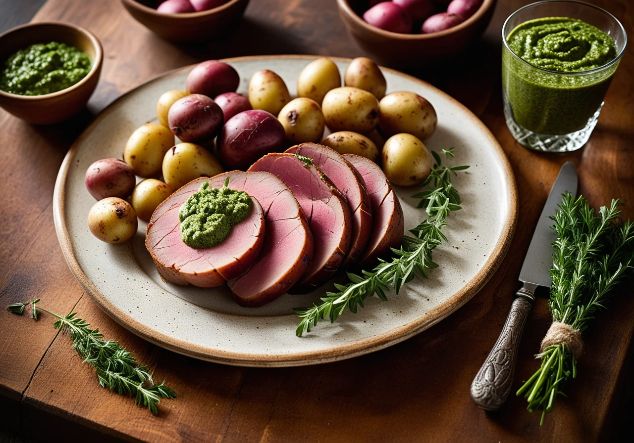Ham Steaks with Potatoes