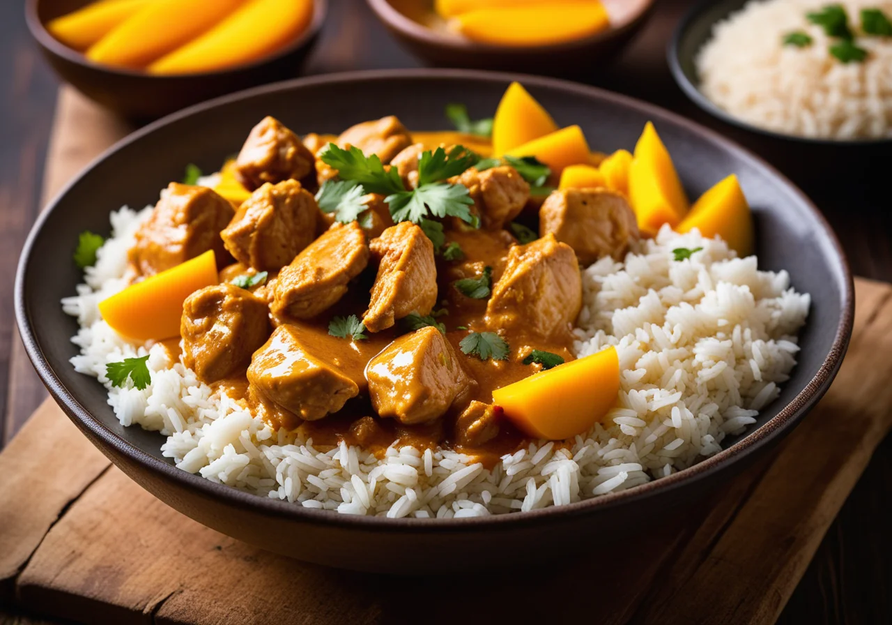 Chicken Ragout with Rice and Mango