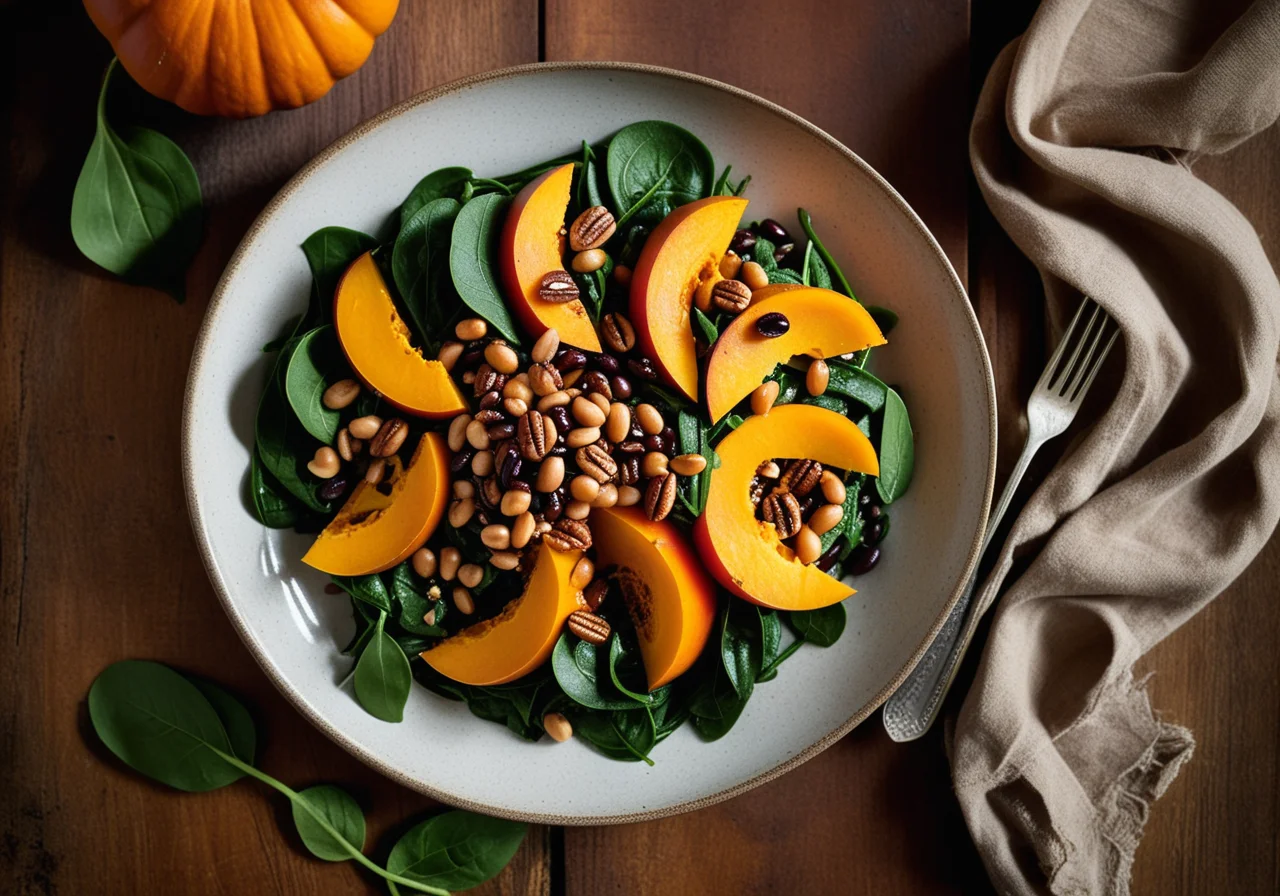 Pumpkin Salad with Beans