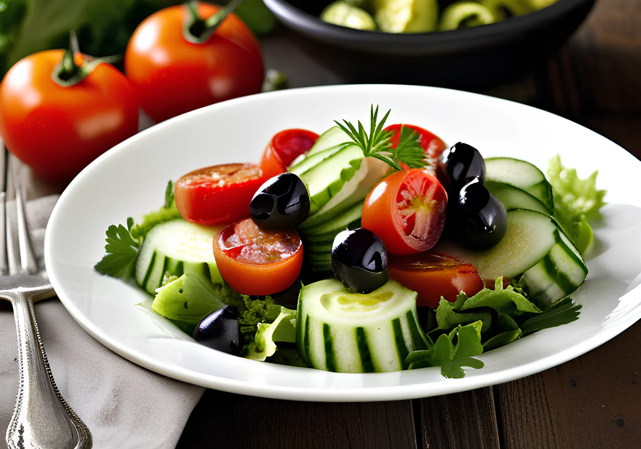 Greek Salad with Meatballs