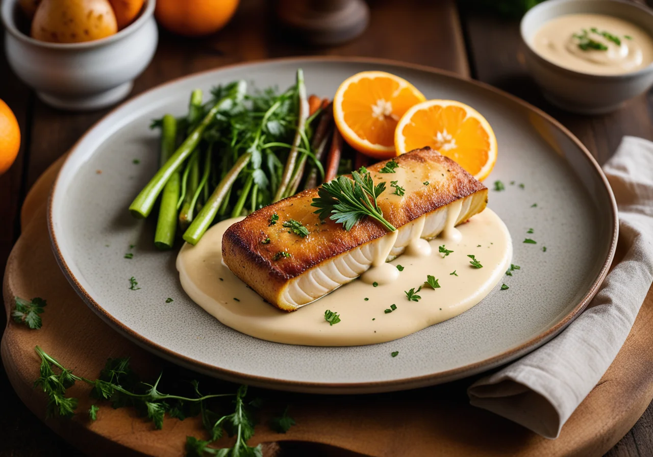 Pikeperch on Vegetables