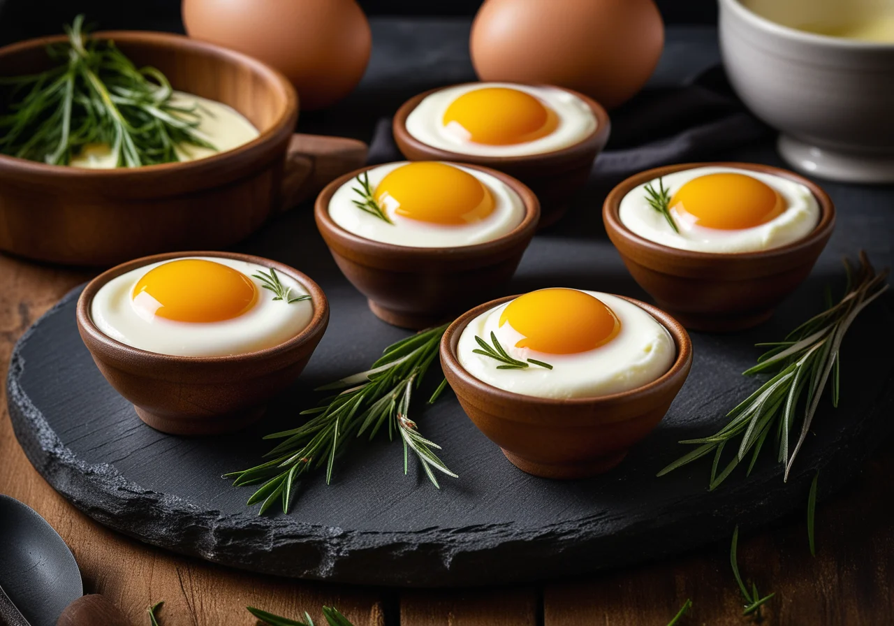 Oven-Baked Eggs with Tarragon