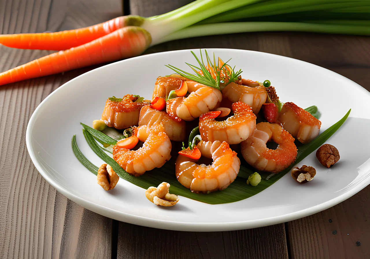 Scampi with Walnuts