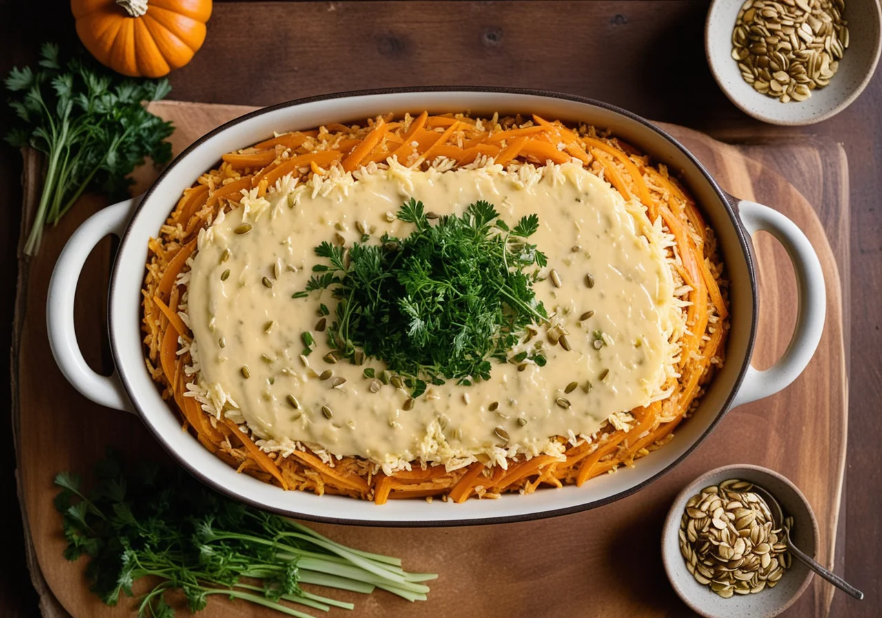 Granular Rice and Wheat Casserole with Vegetables