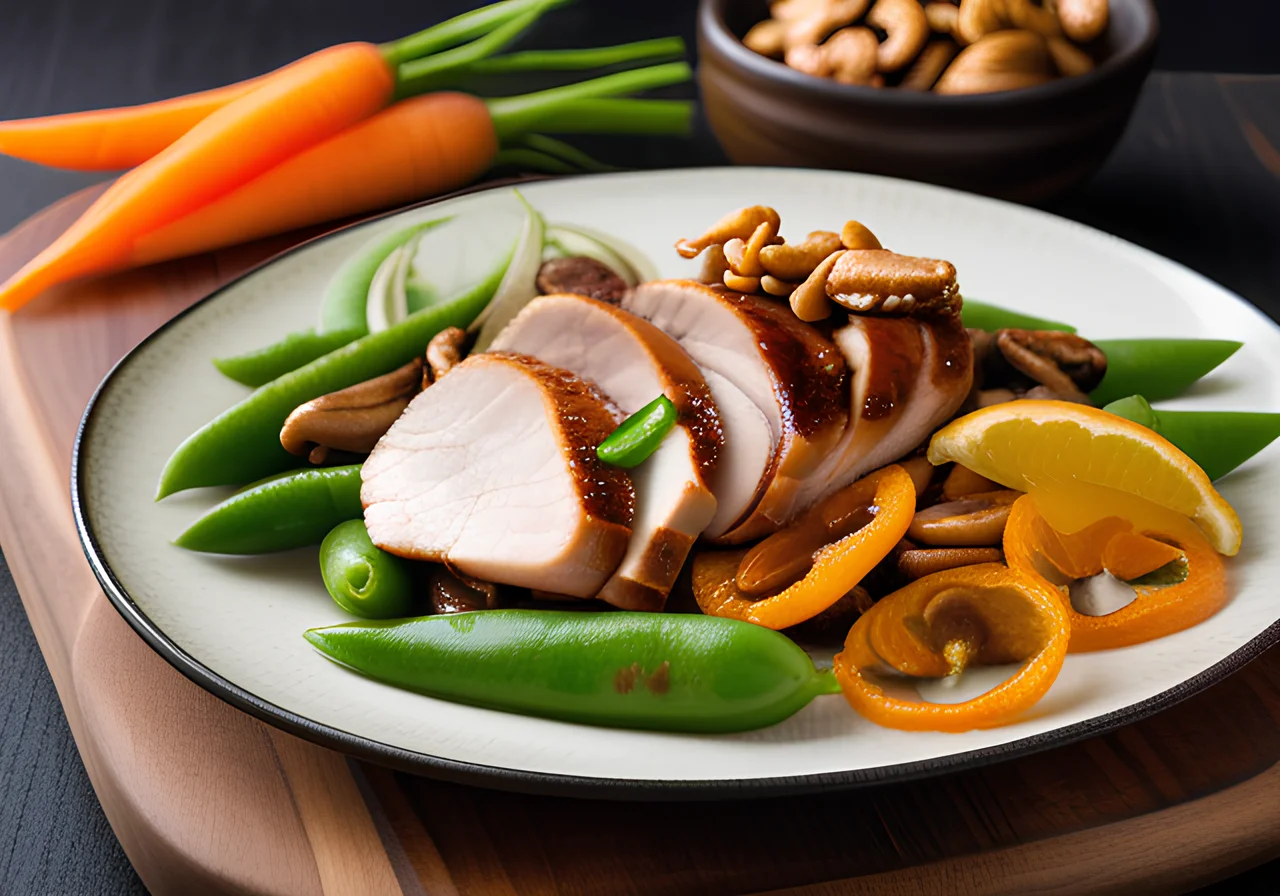 China Wok with Turkey, Vegetables and Mushrooms