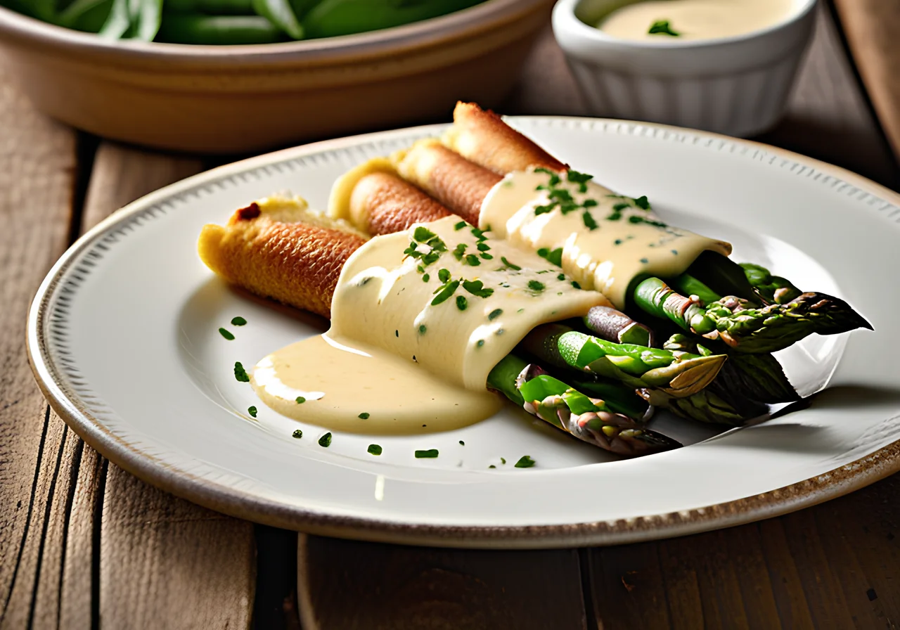 Pancake Casserole with Asparagus