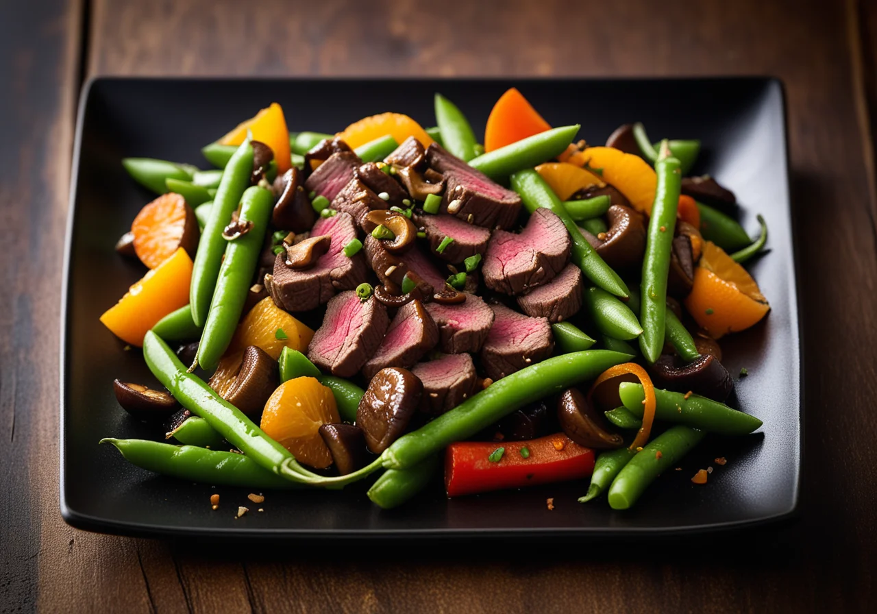 Stir‑fried Vegetables with Beef