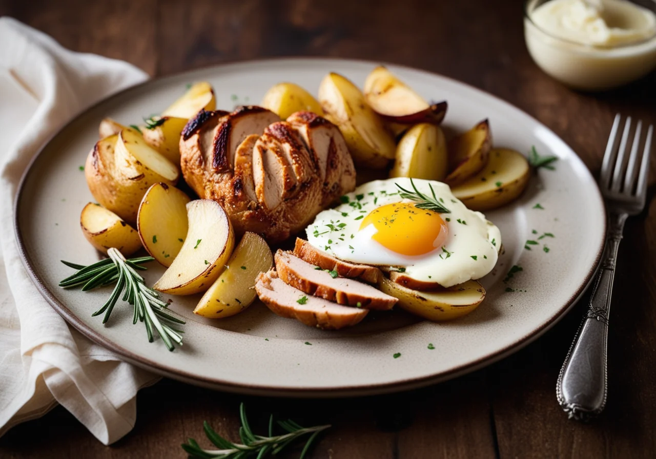 Oven-Baked Chicken Breast with Potatoes